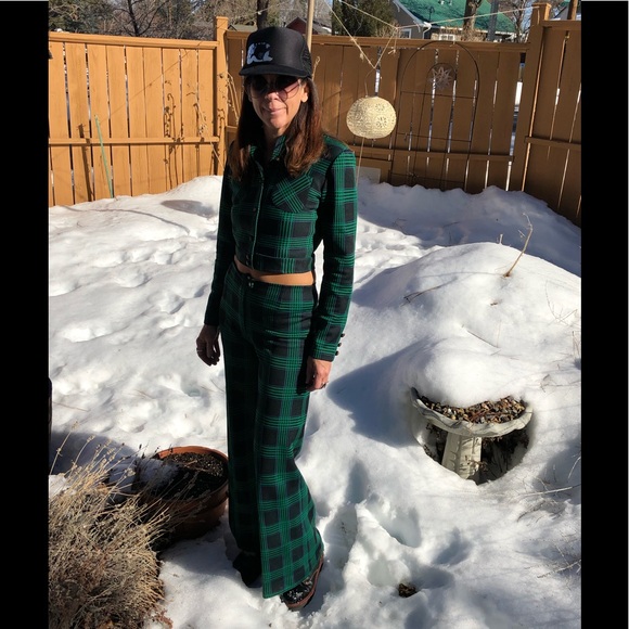 1960’s pantsuit crop jkt bell bottom pants sz 4-6 - Picture 8 of 8